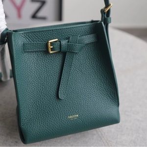 Oroton Margot Mini Bucket Bag Green